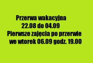 przerwa wakacyjna 2016